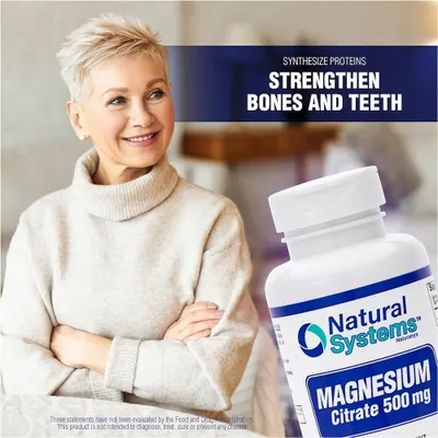 Salud y Equipamiento Médico - Citrato De Magnesio 500mg 60 Cápsulas De Natural Systems 2