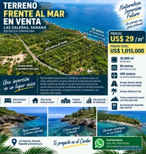 TERRENO FRENTE AL MAR EN VENTA – LAS GALERAS, SAMA