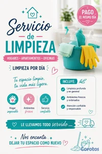 ✨ ¡Servicio de limpieza disponible! ✨