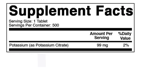 Salud y Equipamiento Médico - Potasio 500 Tab Best Naturals - Uni - Unidad A $452 2