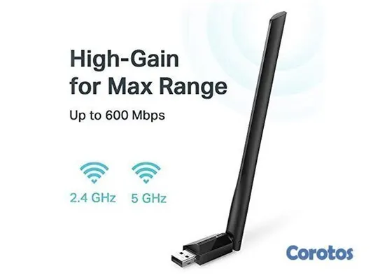 accesorios para electronica - ADAPTADOR DE RED USB WIFI TP-LINK AC600 ARCHER T2U PLUS, 2.4GHZ/200MBPS, 5.0GHZ 4