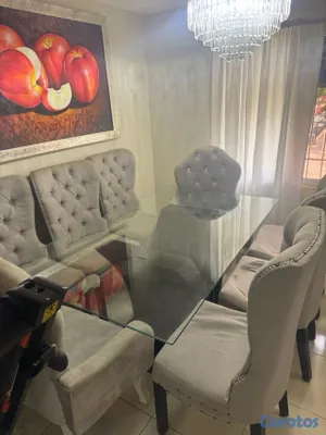 muebles y colchones - Juego De Comer Mesa De Vidrio Y 8 Silla.por Motivó De Viaje 2