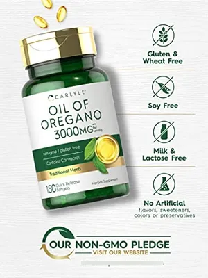 Salud y Equipamiento Médico - Aceite De Oregano -150 Capsulas De Gelatina Blanda 4