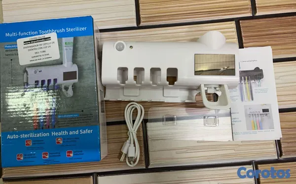 salud y belleza - Dispensador de Pasta y Cepillos con Tecnología UV 4