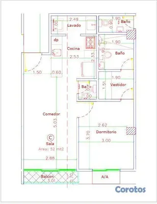 apartamentos - Venta amplio apartamento de 2 habitaciones en el Millón 9