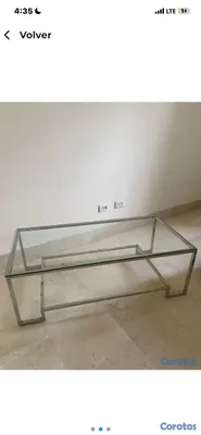 muebles y colchones - mesita cristal  2