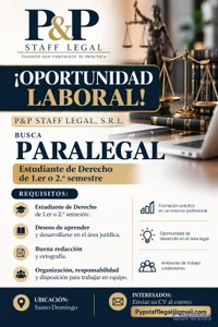 Se solicita estudiante de derecho, para desarrolla