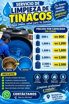 servicios profesionales - limpieza de tinacos a domicilio 