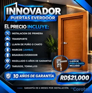 PUERTAS PRINCIPAL INOXIDABLE COLOR ROBLE BRASILEÑO EVERDOOR 