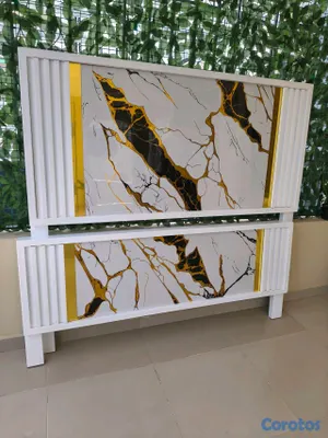 muebles y colchones - Espaldares en Hierro Galvanizado, modernos contemporáneos 60 pulgadas. 2