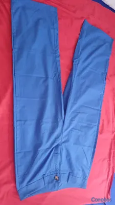 ropa para mujer - Pantalon de tela azul 2