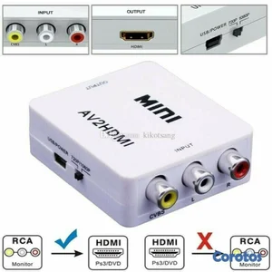 Convertidor adaptador HDMI a RCA (audio y video)