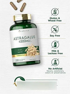 Salud y Equipamiento Médico - Raiz De Astragalo 4500mg 200 capsulas Carlyle 3
