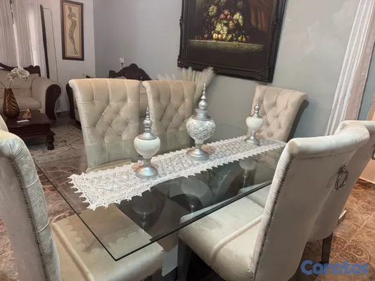 muebles y colchones - juego de comedor de 6 sillas  5