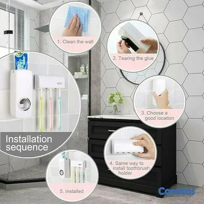 decoración y accesorios - DISPENSADOR DE CEPILLO TOOTHPASTE DISPENSER JX-200 5