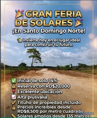 solares y terrenos - venta de SOLARES en santo domingo mas informacion escribirme por privado 📠 8