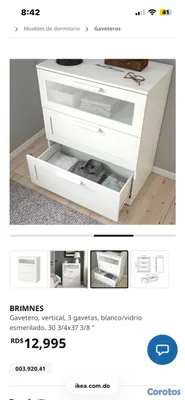 muebles y colchones - gavetero vertical 3 gavetas  5
