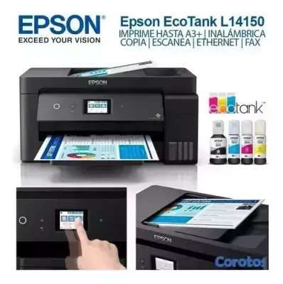 impresoras y scanners - MULTIFUNCIONAL EPSON  IMPRESION 13X19 CON BOTELLA DE TINTA DE FABRICA,L14150 3