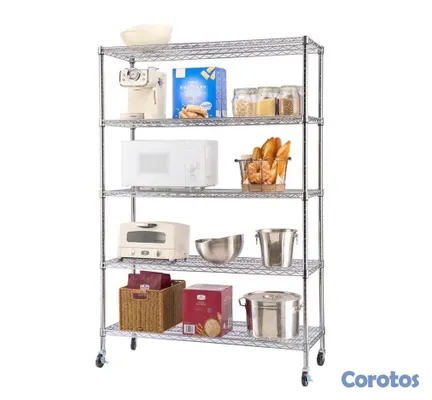 herramientas, jardines y exterior - estante organizador de 5 niveles en metal  3