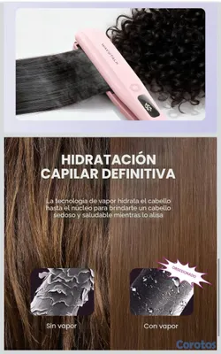 salud y belleza - Wavytalk Plancha de pelo a vapor para menos daño por calor 2