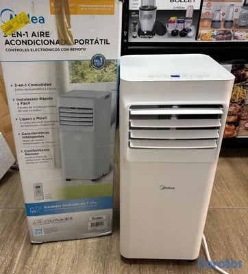 aires acondicionados y abanicos - Aira acondicionado portátil Midea de 8,000 BTU funciona a 110 voltios 2