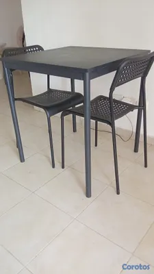 muebles y colchones - COMEDOR NUEVO DOS SILLAS Y MESA  2