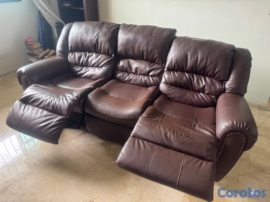 muebles y colchones - Sofá reclinable, 3 plazas, excelente condiciones 6