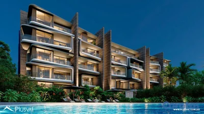 Elegante Apartamento de 2H + Servicio en Cap Cana con Vista al Lago. Moari by