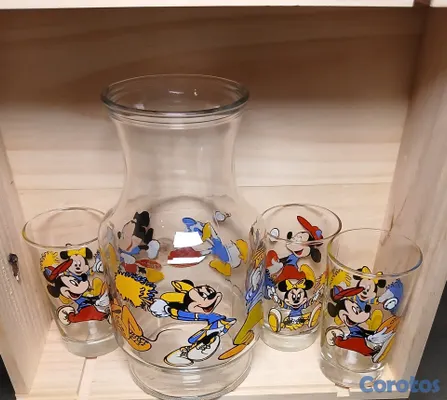 arte y antigüedades - Juego de jarra (Carafe) vintage de de Disney  3