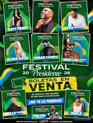 taquillas para eventos - Boletas Tickets Entradas Festival Presidente Sábado 12 🇩🇴🎺 2