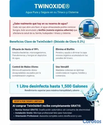 servicios profesionales - limpia toda el agua de tu casa con Twin Oxide 4