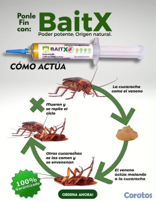 herramientas, jardines y exterior - BaitX - Cebo en Gel que elimina Cucarachas desde la Colonia  7