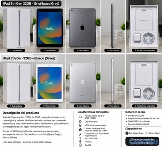 iPad 8th Generación 32GB NUEVO | Gris y Blanco | Original Apple 🔥