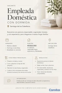 Asistente doméstica - con dormida