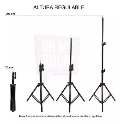 accesorios para electronica - Trípode Alto 200cm / 75 Pulgadas Soporte De Fondo Pie Foto Fotografo 2