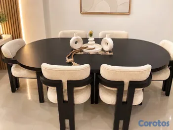 muebles y colchones - comedor de 6 sillas