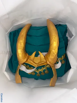 joyas, relojes y accesorios - Cuernos dorados de Loki hechos a mano  4