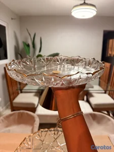 Bandeja de cristal para postres. 