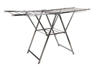 herramientas, jardines y exterior - Tendedero fuerte reforzado de metal plegable portatil ideal para balcon 2