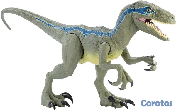 juguetes - Jurassic World Velociraptor Blue Supercolosal, din 4