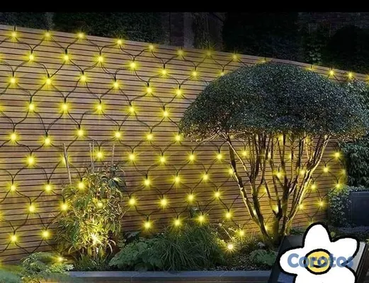 decoración y accesorios - Malla de Luces Navideña 3 Metros por 2 Metros, multicolor , amarillo cálido y bl 2