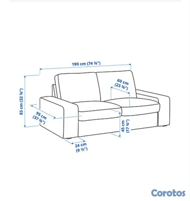muebles y colchones - KIVIK sofá 2 plazas, Grann / Bomstad  5