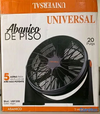 electrodomesticos - Abanico Universal de piso UBF20B
20 pulgadas
5 aspas
3 velocidades 
 2