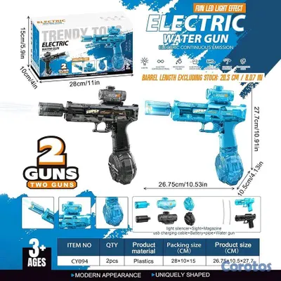 juguetes - 💦 Pistola de Agua Eléctrica Automática Alcance 28-32 Pies Para Playa Piscina 💦 5