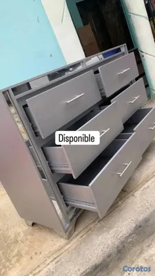 muebles y colchones - Gavetero grande gris  2