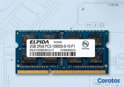 Memoria RAM Elpida 2GB DDR3 1333MHz PC3-10600S para Laptop