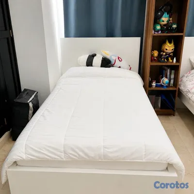 muebles y colchones - camas twin con base IKEA Y COLCHÓN confortable  4