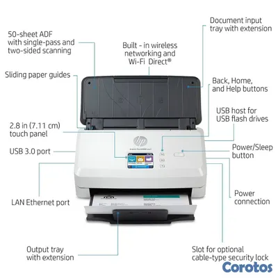 otros electronicos - SCANNER HP SCANJET PRO N4000 SNW1 - SHEET FEED - LETTER - 1200 X 1200 DPI - ADF 2