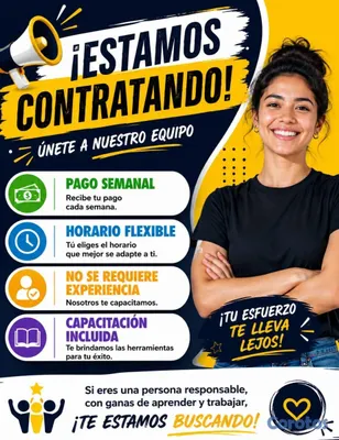 empleos disponibles - Estamos contratando a jóvenes con o sin experiencia, interesados escribir al DM. 2