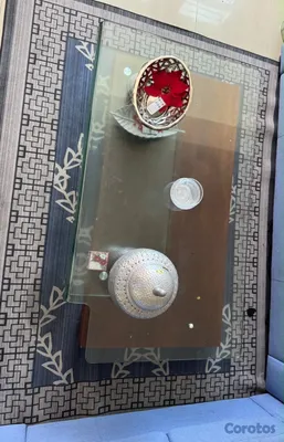 muebles y colchones - Mesa de centro con tope en cristal con dureza fuerte y alta recistencia 2